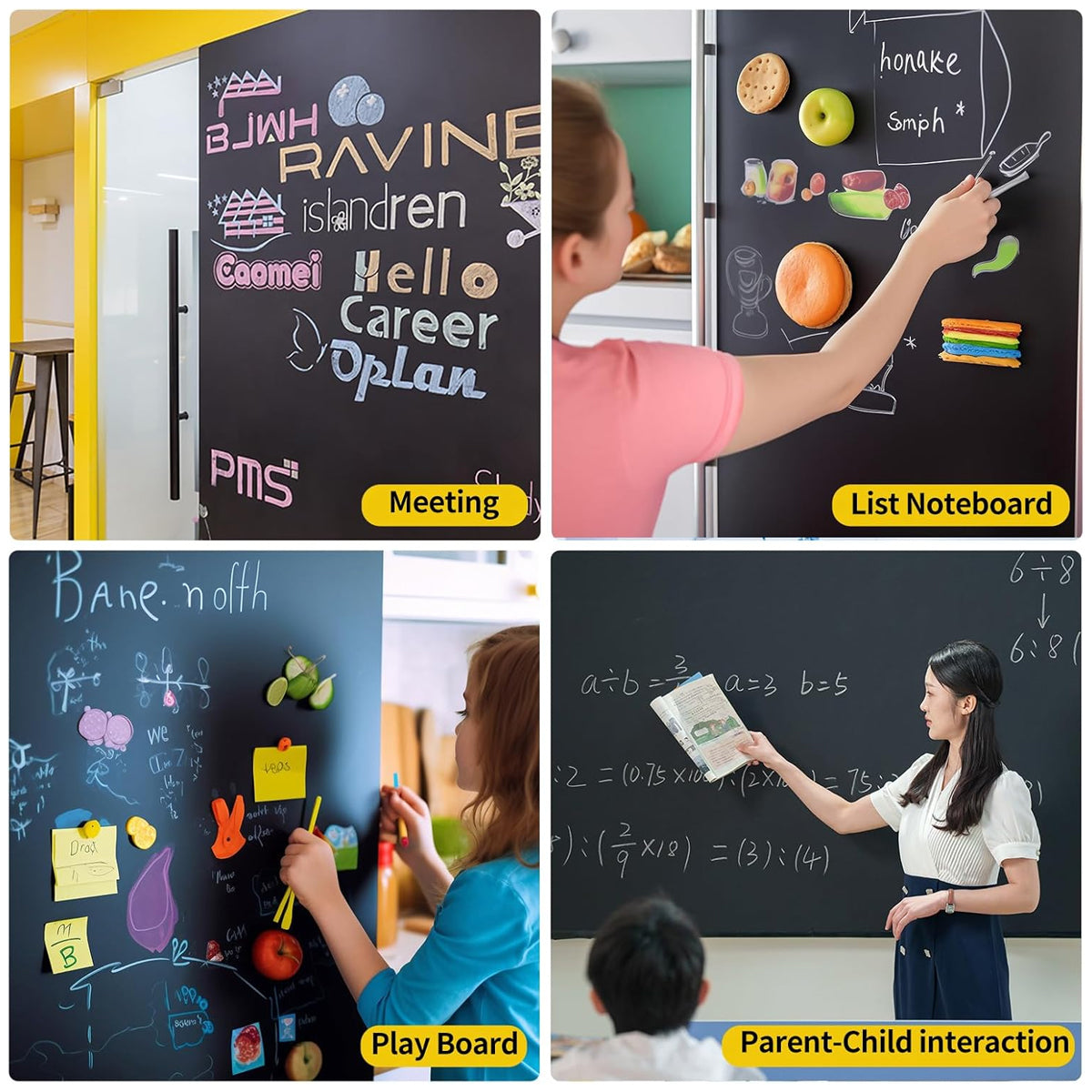 Magnetic Blackboard Sticker 40 x 80 cm with Adhesive
