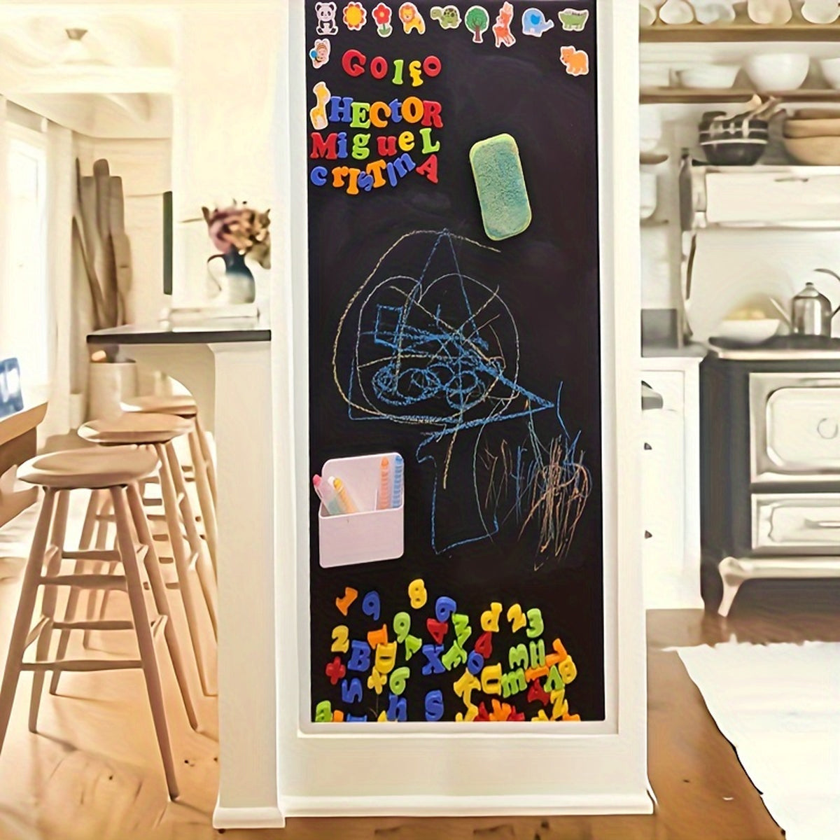 Magnetic Blackboard Sticker 40 x 80 cm with Adhesive