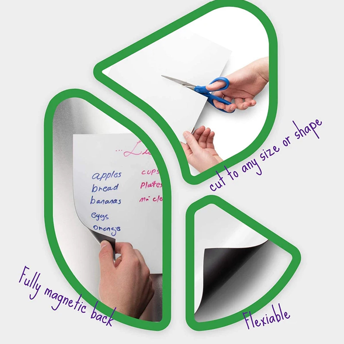 Magnetic Whiteboard Sticker 40×80cm Dry Erase Adhesive