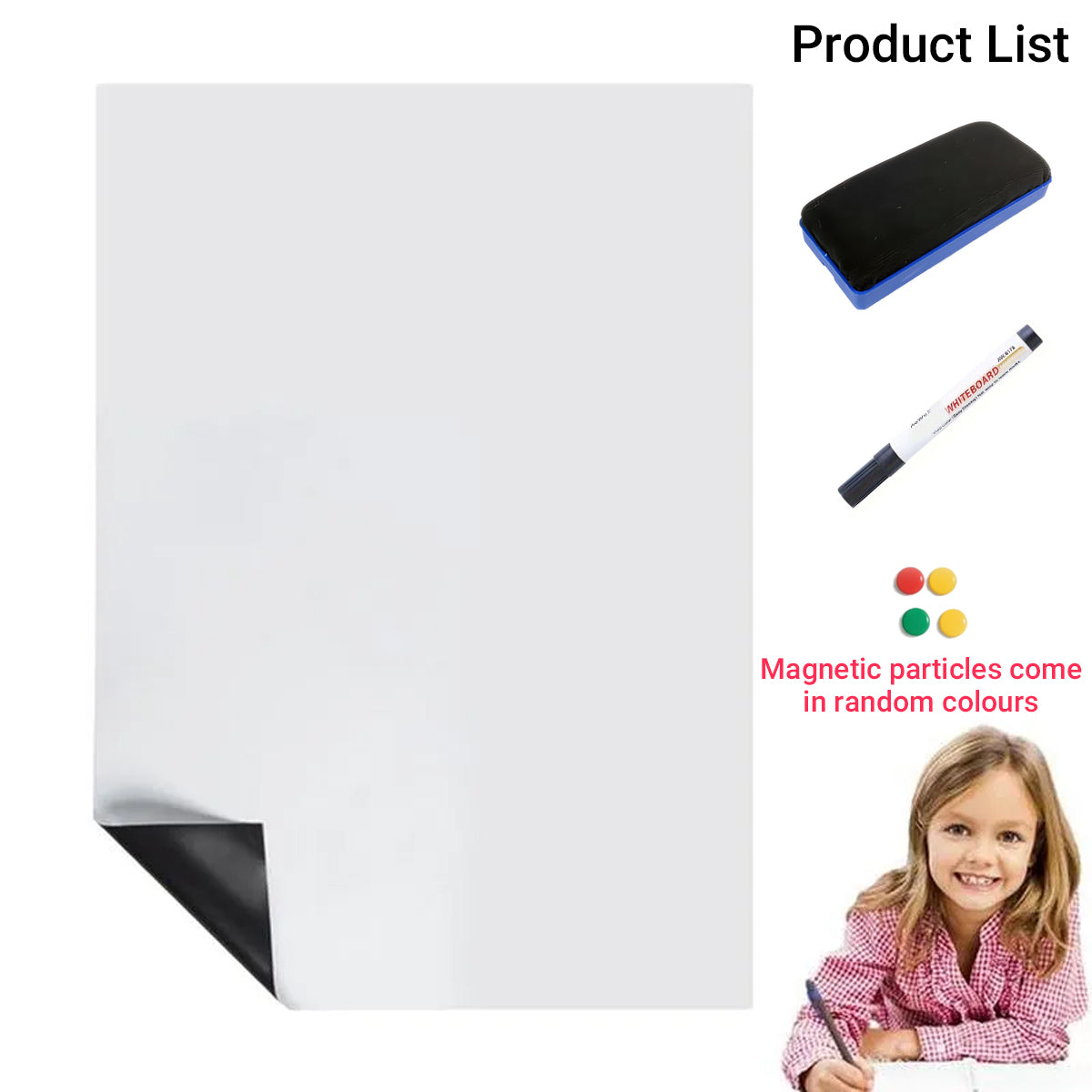 Magnetic Whiteboard Sticker 40×80cm Dry Erase Adhesive
