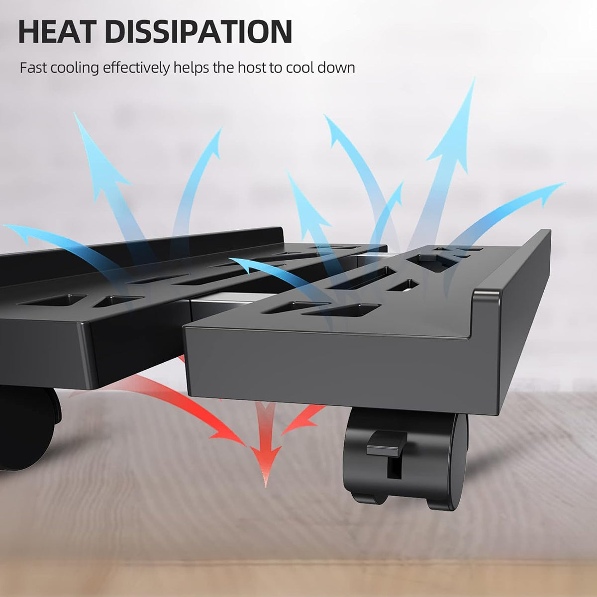 Retractable Computer Tower Stand with Wheels