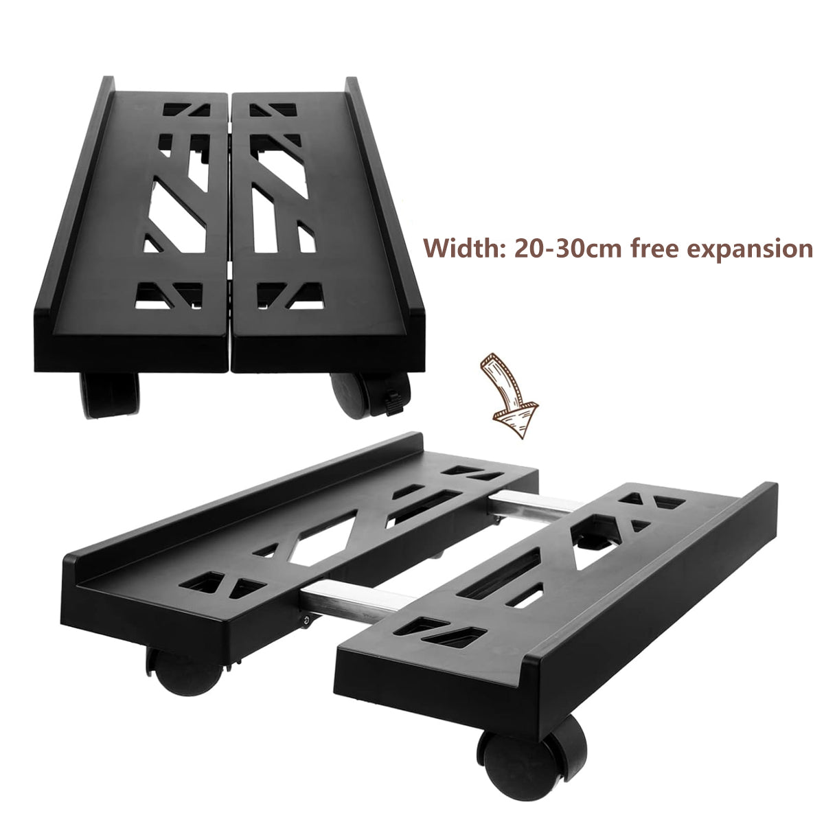 Retractable Computer Tower Stand with Wheels