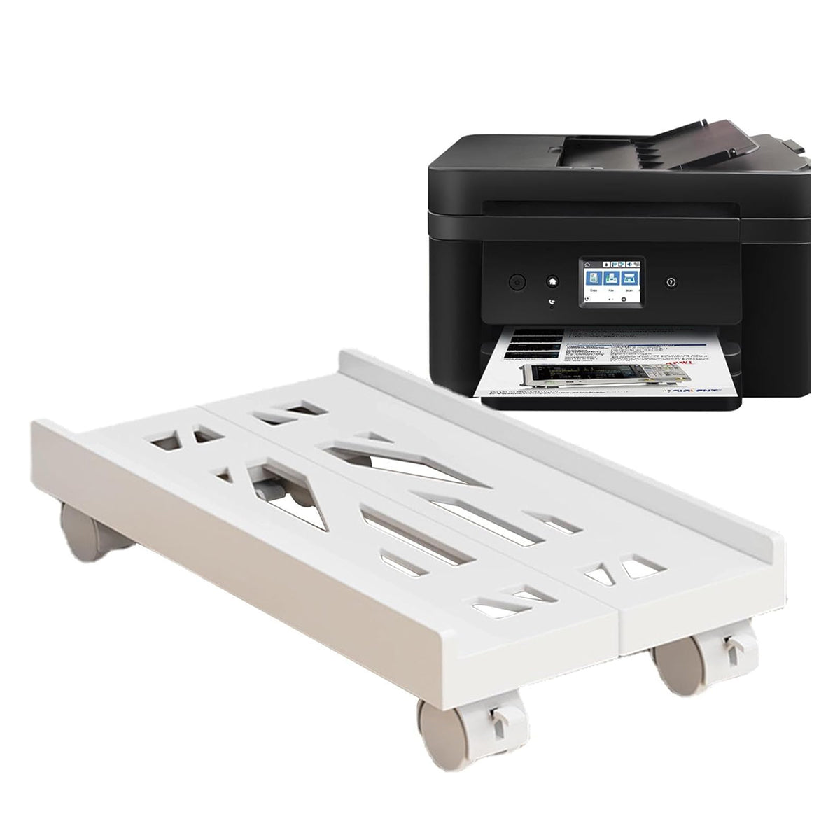 Telescopic PC Tower Stand with Swivel Casters 80kg