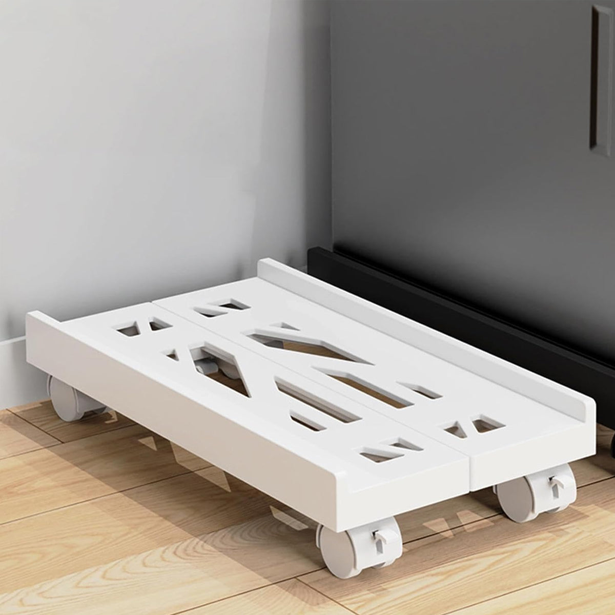 Telescopic PC Tower Stand with Swivel Casters 80kg