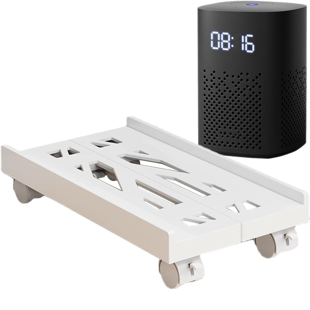 Telescopic PC Tower Stand with Swivel Casters 80kg