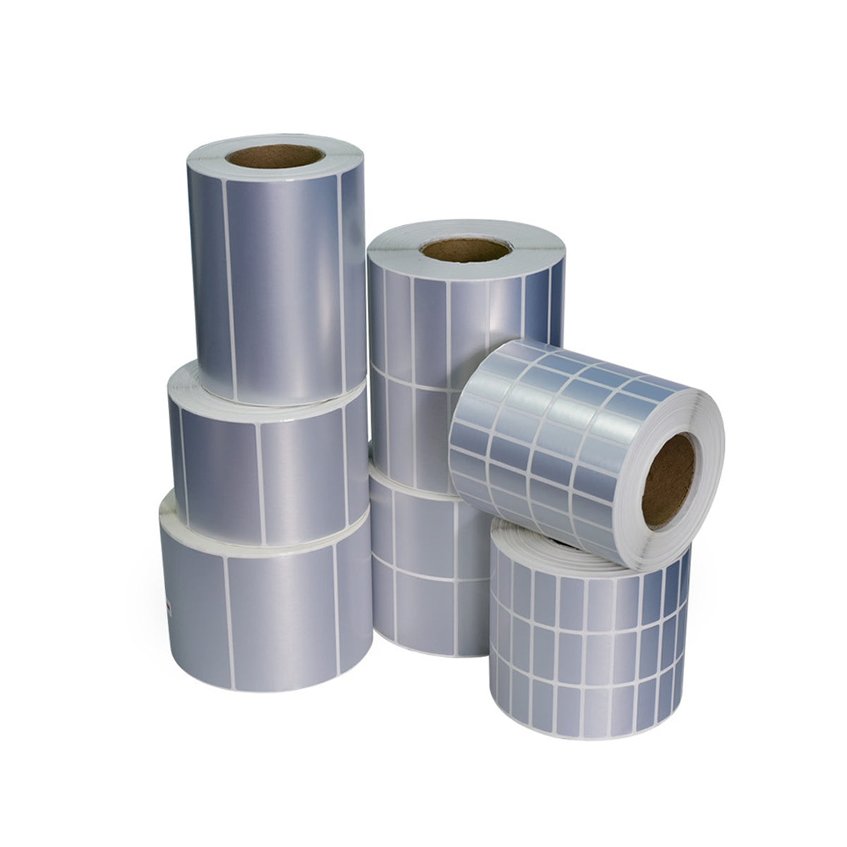 Silver PET Sticker Labels Waterproof Self Adhesive Thermal