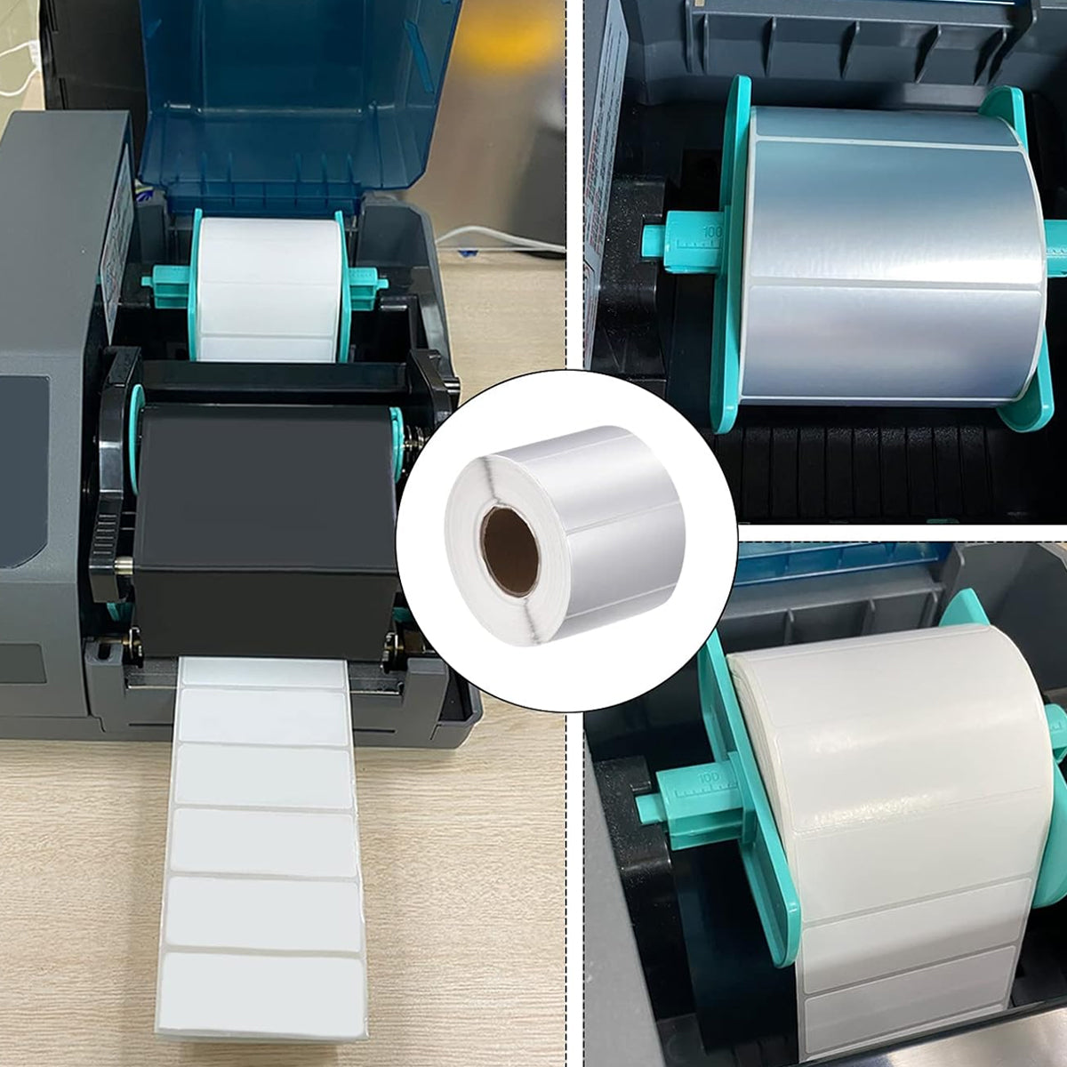 Silver PET Sticker Labels Waterproof Self Adhesive Thermal