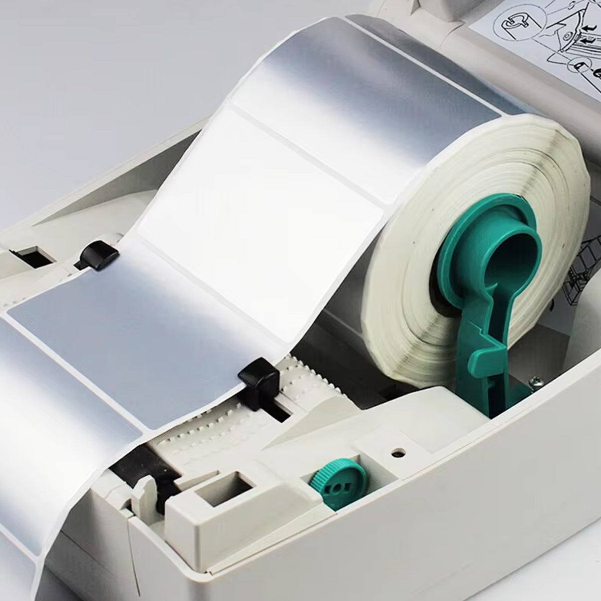 Silver PET Sticker Labels Waterproof Self Adhesive Thermal