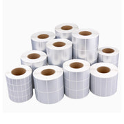 Silver PET Sticker Labels Waterproof Self Adhesive Thermal