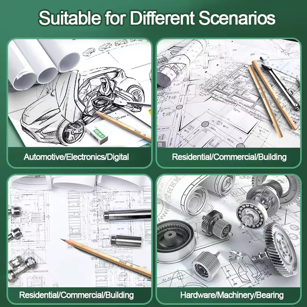 19 Pcs Mechanical Engineering Drafting Tool Kit