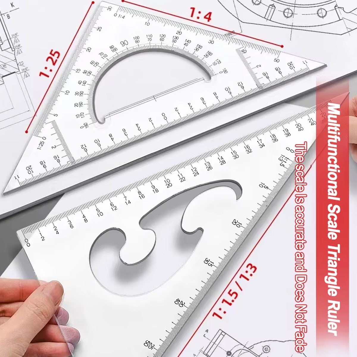 19 Pcs Mechanical Engineering Drafting Tool Kit
