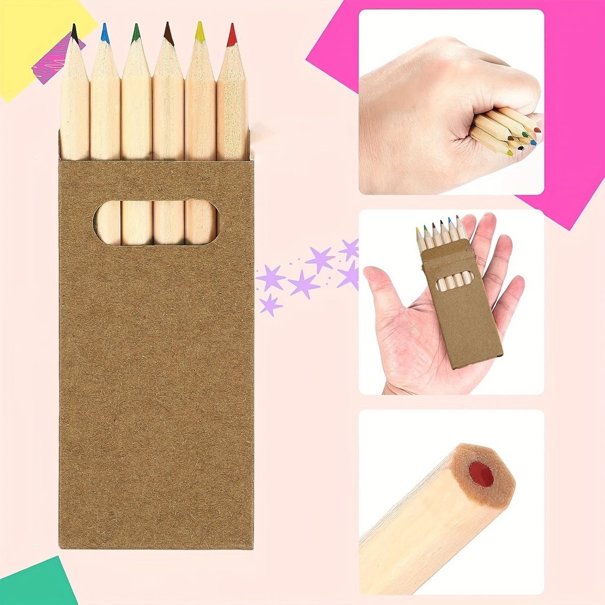 20 Boxes Mini Coloured Pencils Set Compact Drawing Tools