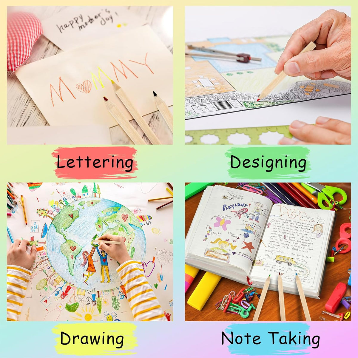 20 Boxes Mini Coloured Pencils Set Compact Drawing Tools