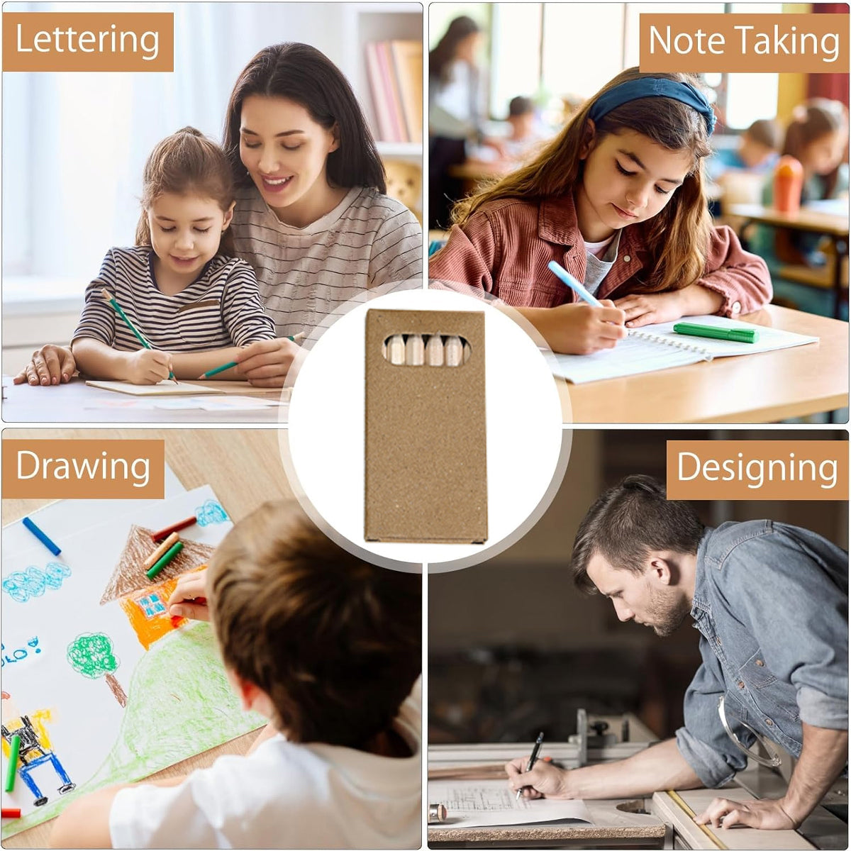 20 Boxes Mini Coloured Pencils Set Compact Drawing Tools