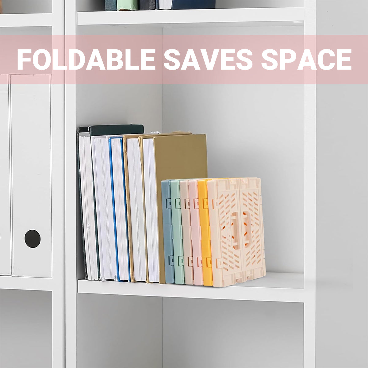 10 Pcs Foldable Desktop Storage Boxes Hollow Out PP Stackable