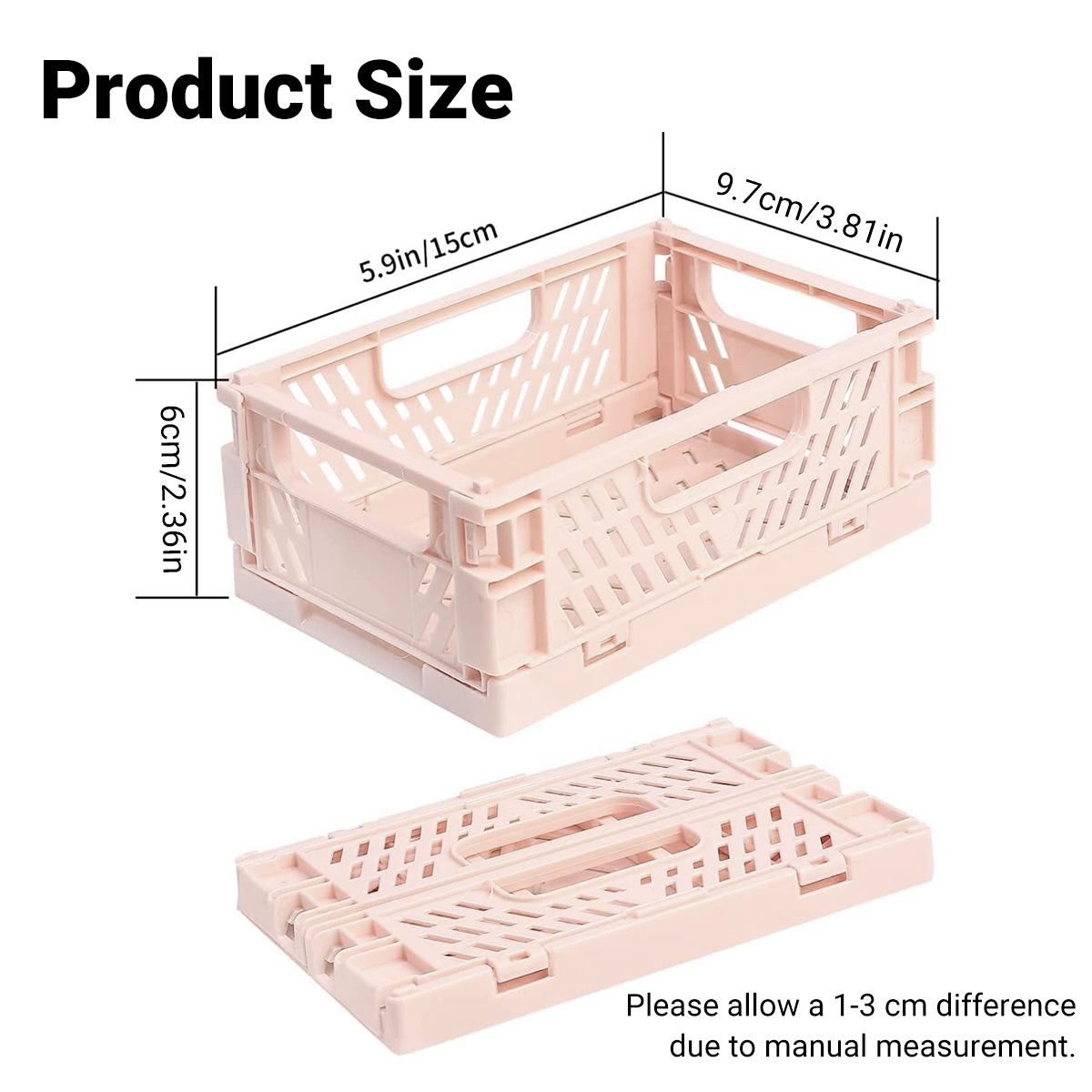 10 Pcs Foldable Desktop Storage Boxes Hollow Out PP Stackable