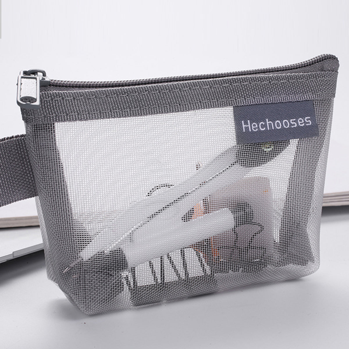 10 Pcs Mini Mesh Zipper Pouches Nylon Coin ID Card Holder