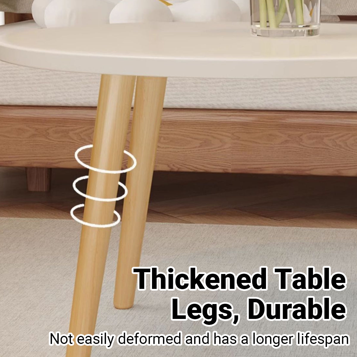 Minimalist Coffee Table with Rounded Corners