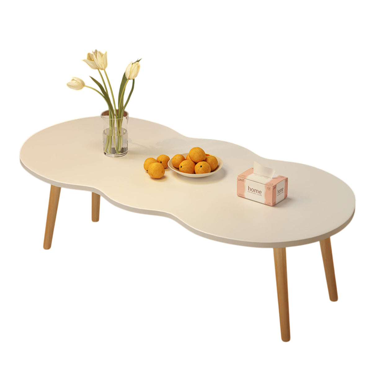 Minimalist Coffee Table with Rounded Corners