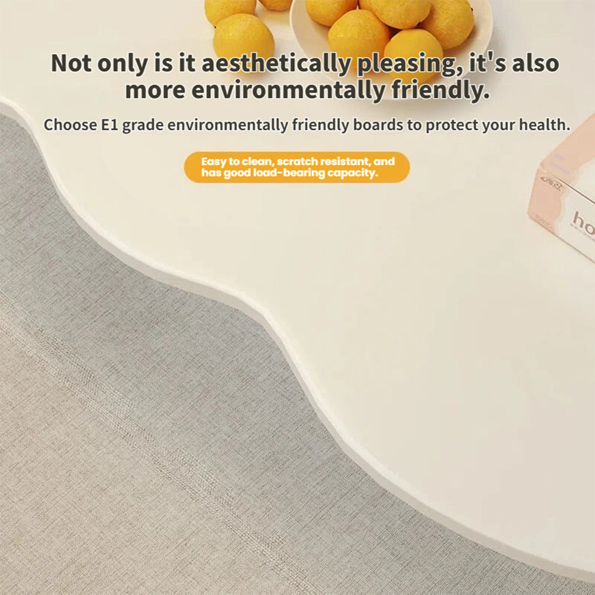 Minimalist Coffee Table with Rounded Corners