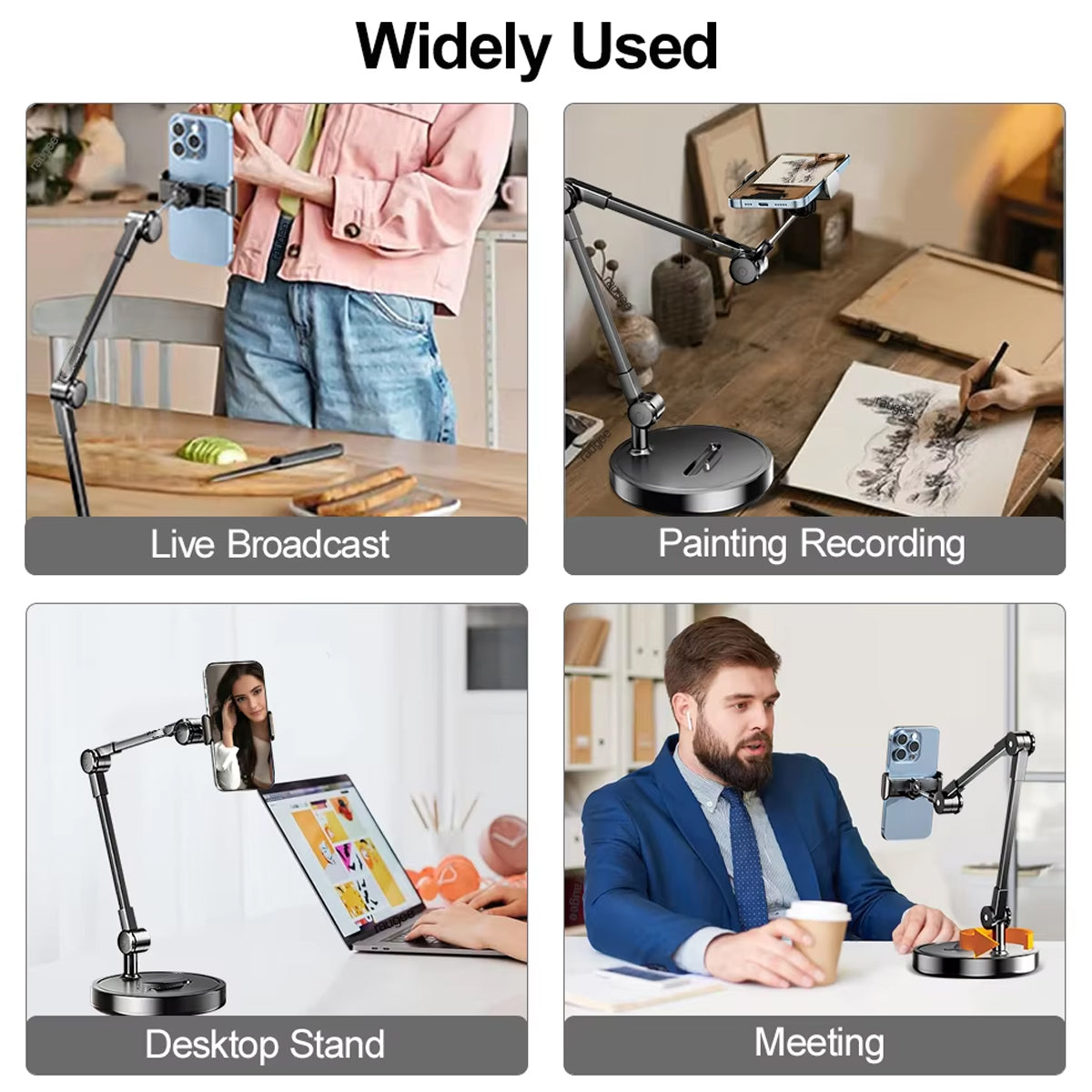 Mobile Phone Stand Overhead Shooting Adjustable Desk Holder