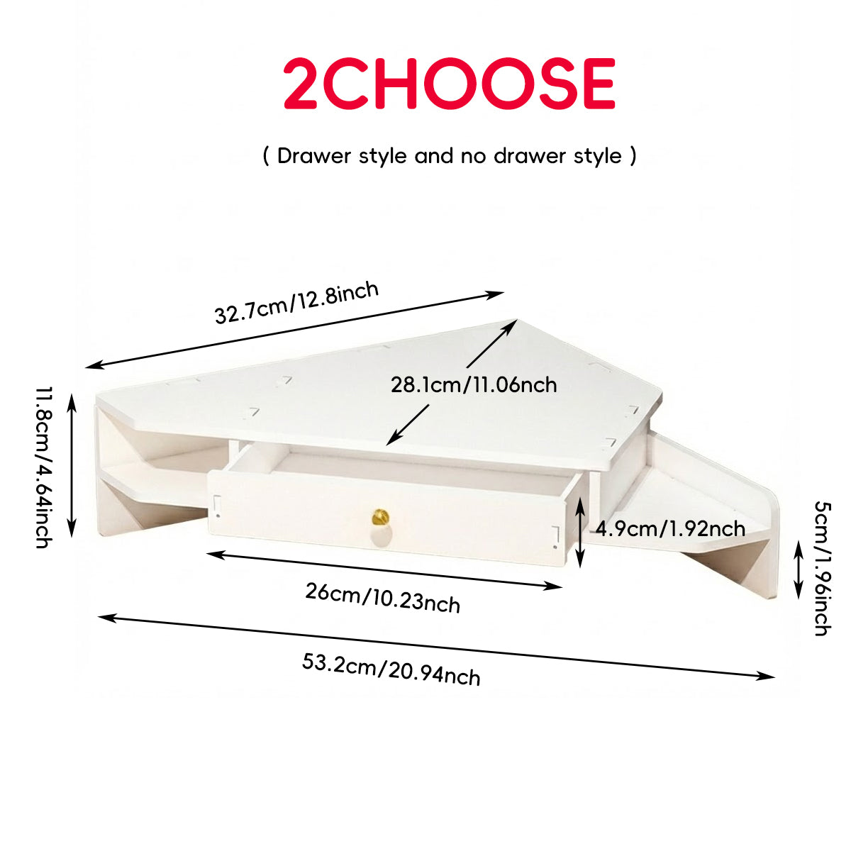 Corner Monitor Stand with Storage Shelves