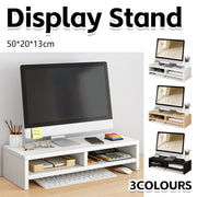Double-Layer MDF Monitor Stand for Home Office