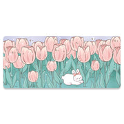 Flower Mouse Pad Oversized Non-Slip Rubber Base Waterproof