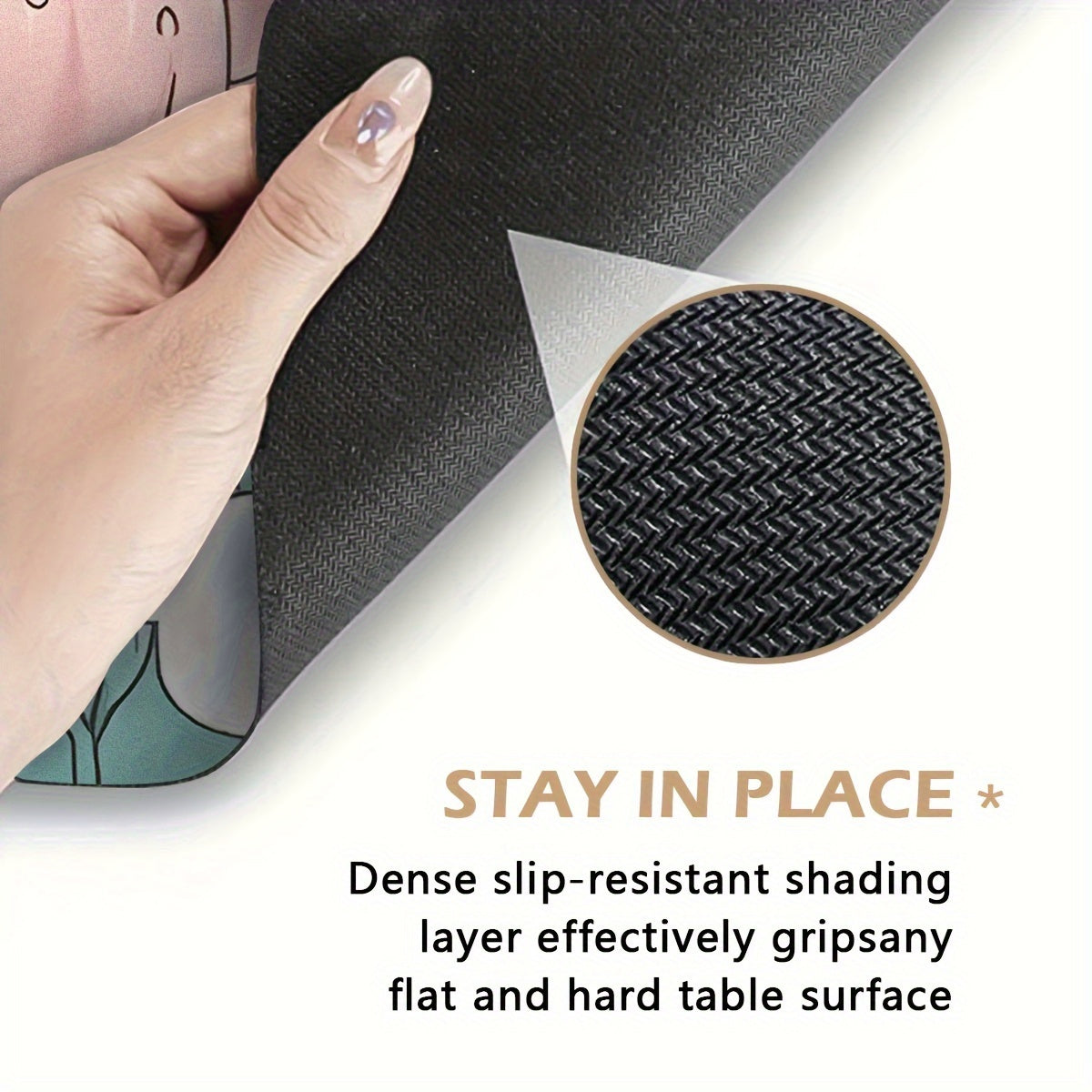 Flower Mouse Pad Oversized Non-Slip Rubber Base Waterproof