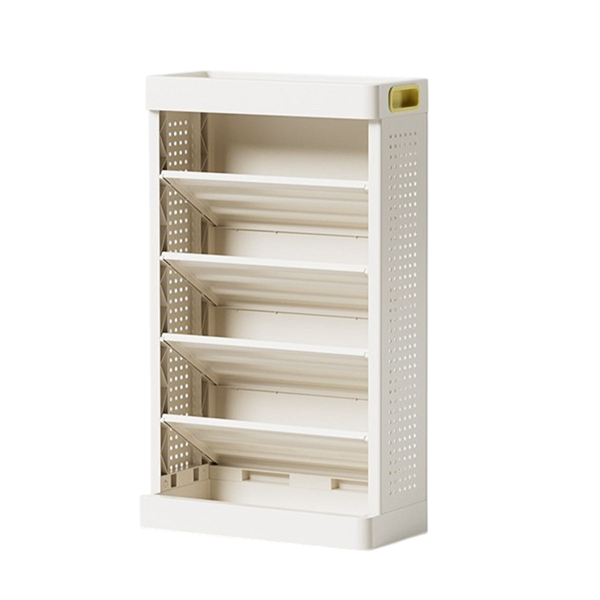 5-Tier Bookshelf Storage Rack with Angled Shelves