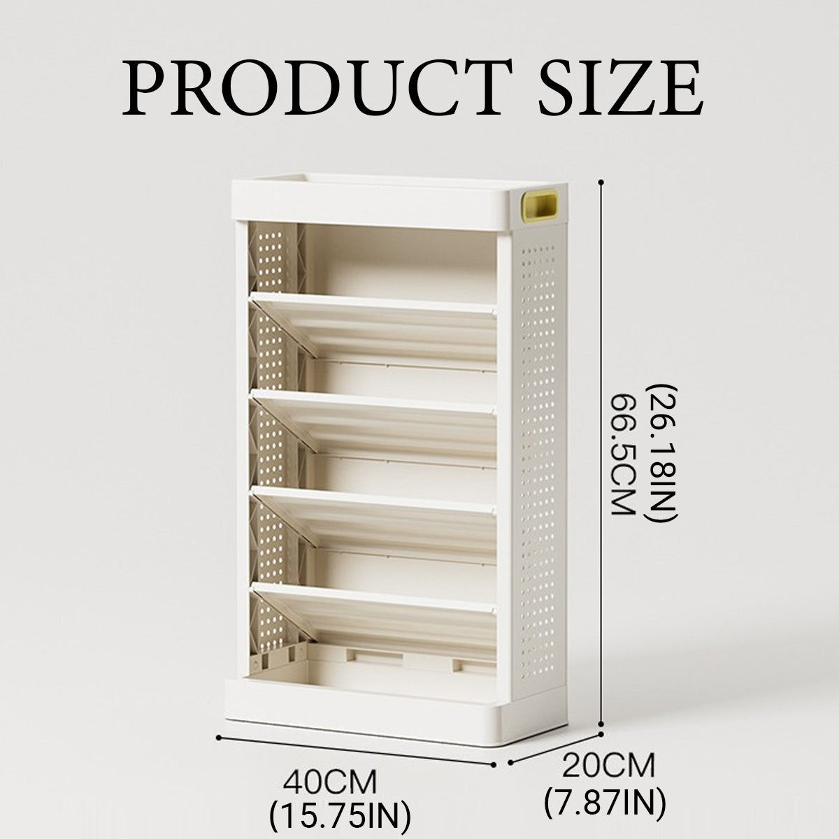 5-Tier Bookshelf Storage Rack with Angled Shelves