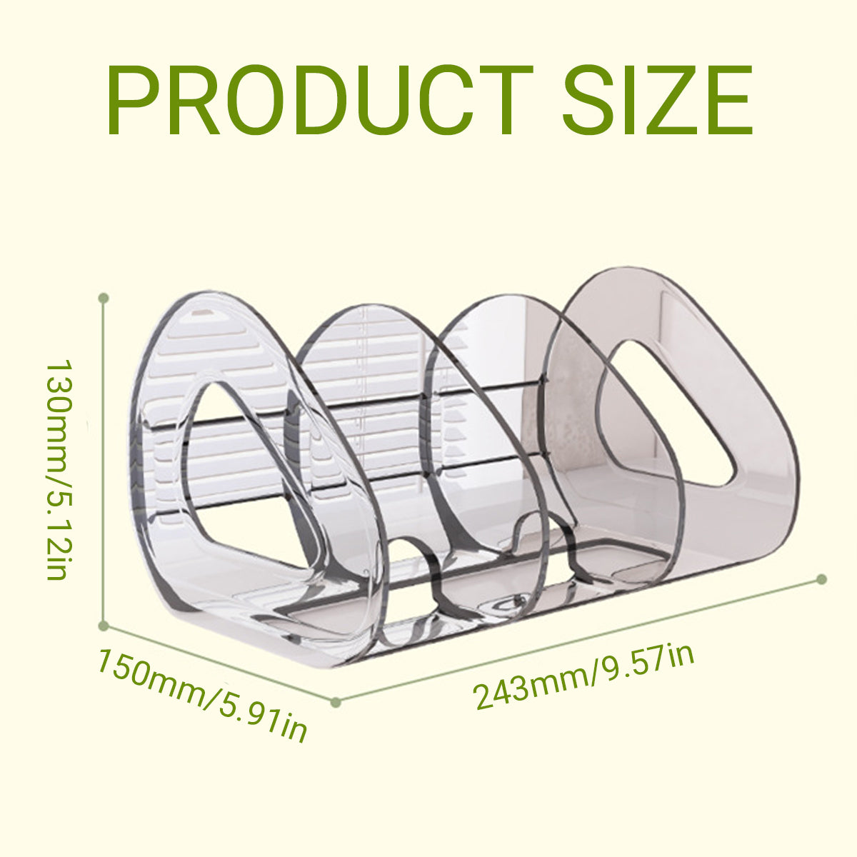 Desk Divider Shelf Organiser with 3 Compartments