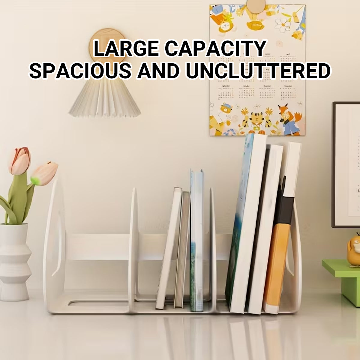 Desk Divider Shelf Organiser with 3 Compartments
