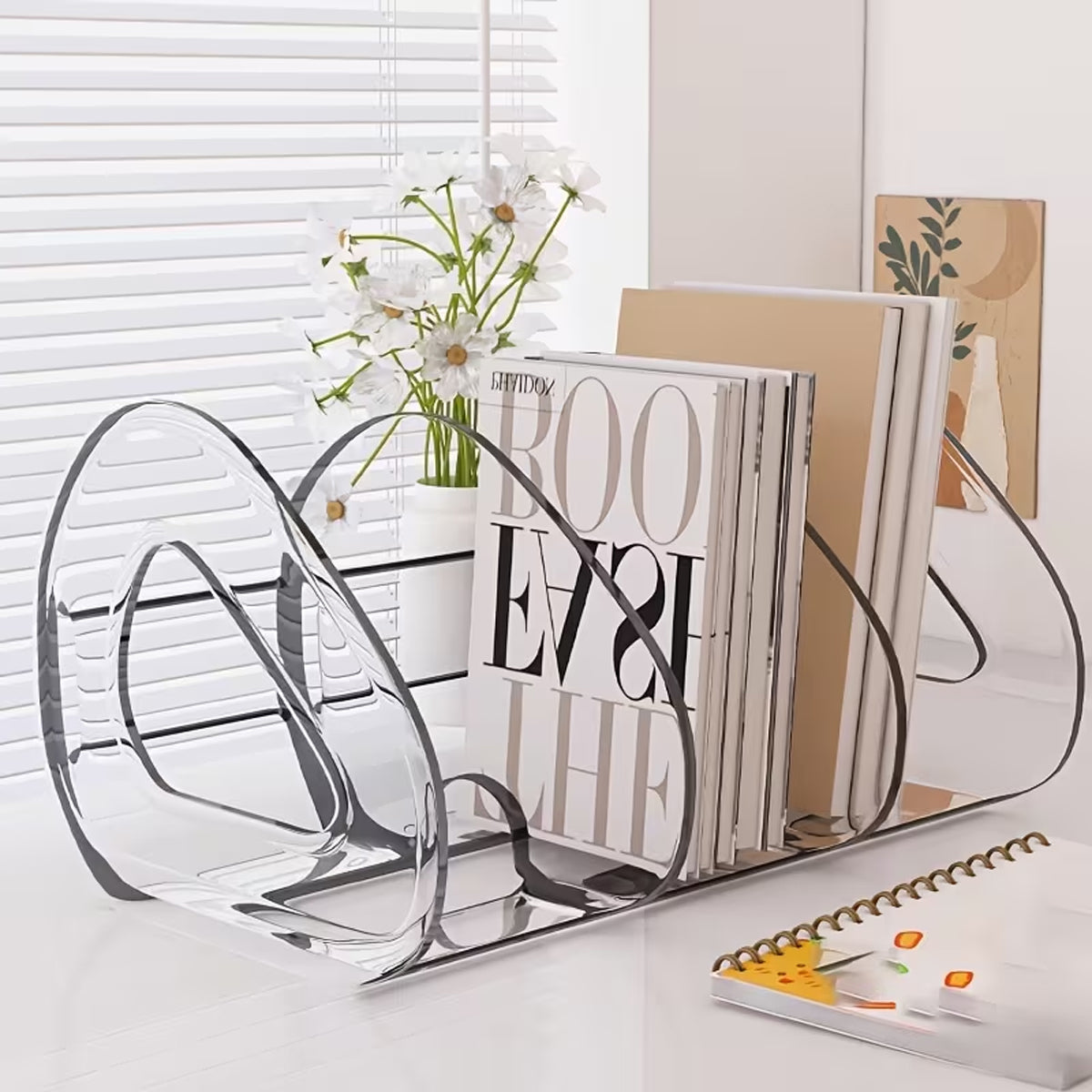 Desk Divider Shelf Organiser with 3 Compartments