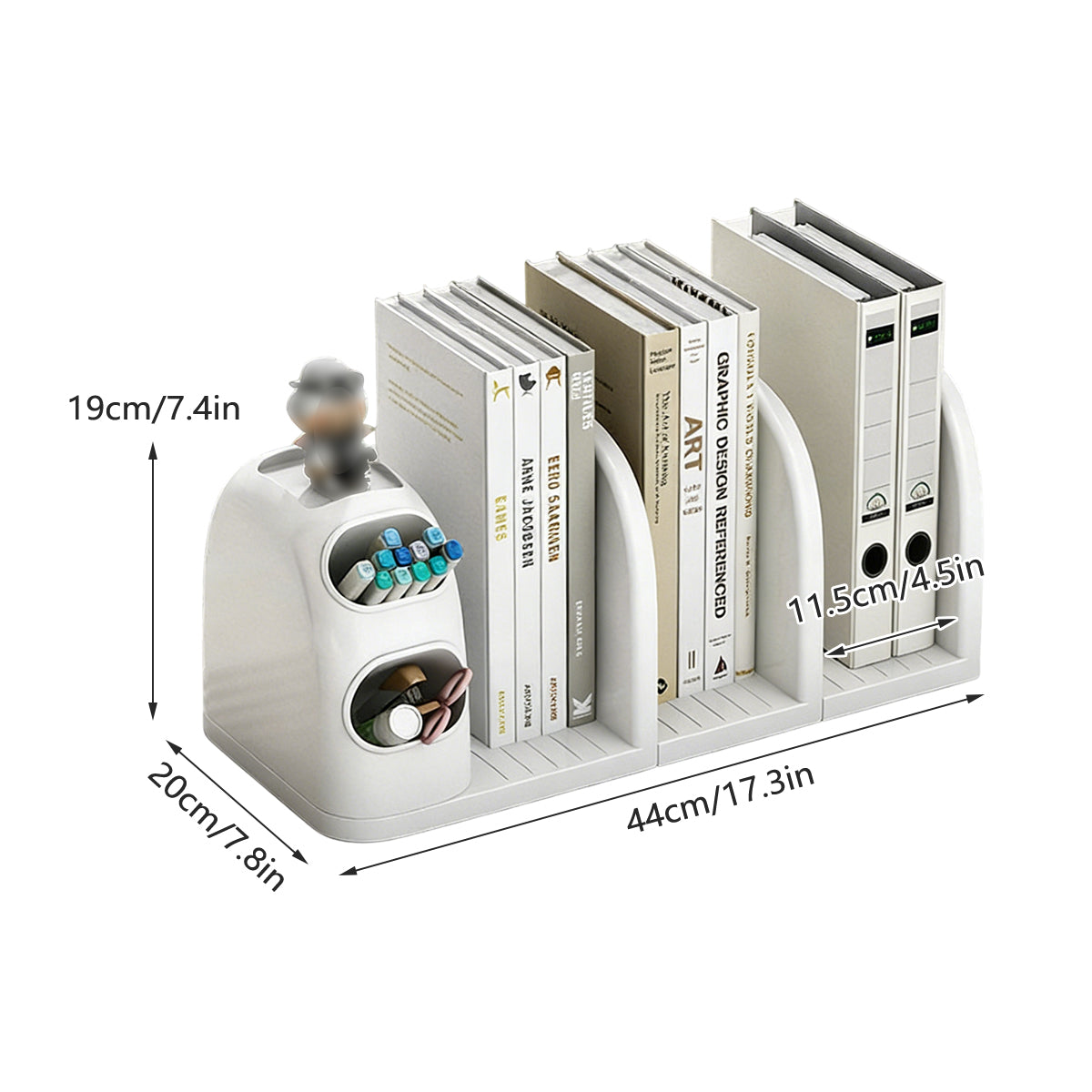 Desktop Book Stand with Storage Box Organizer