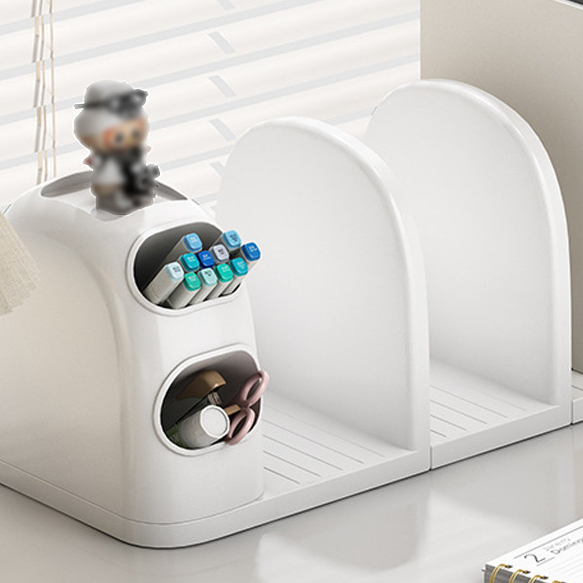 Desktop Book Stand with Storage Box Organizer