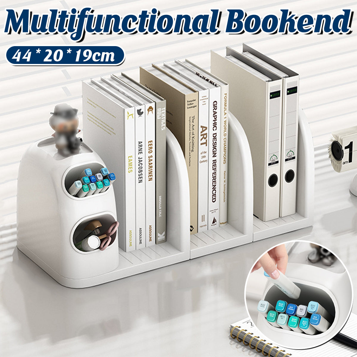 Desktop Book Stand with Storage Box Organizer