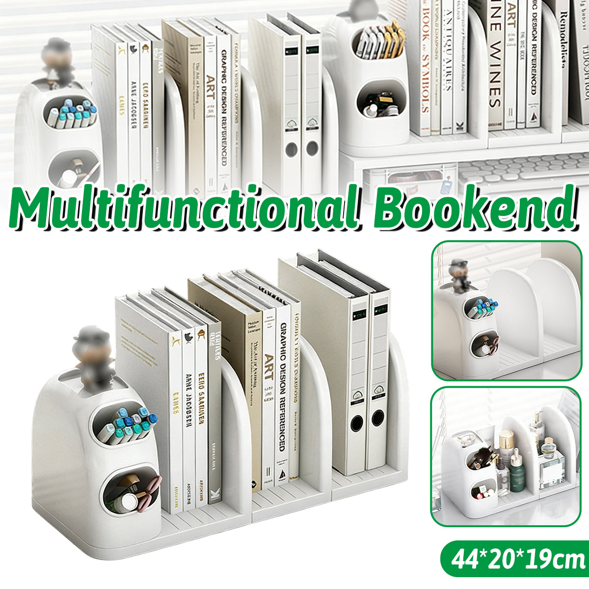 Desktop Book Stand with Storage Box Organizer