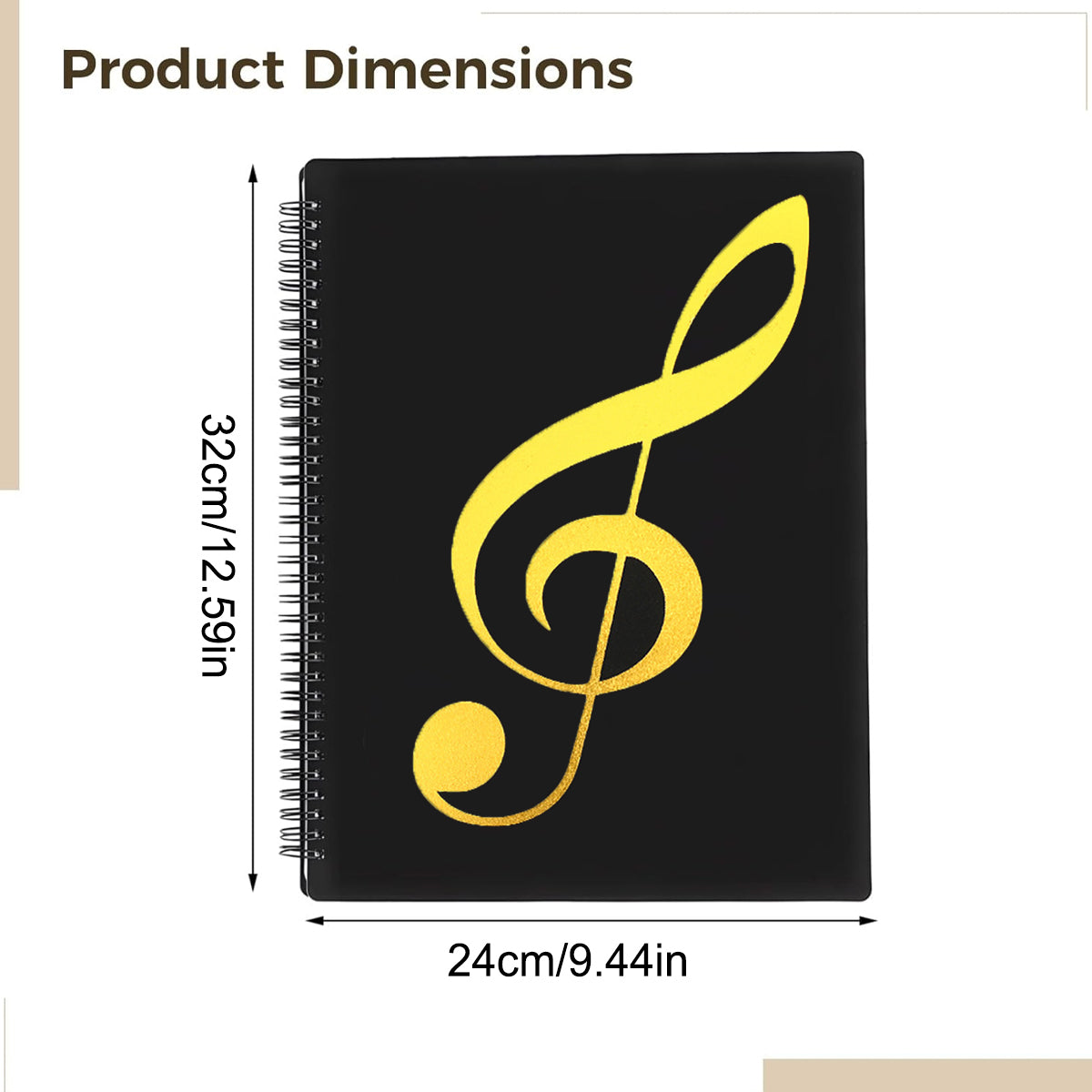 A4 Sheet Music Binder with Adjustable Pages