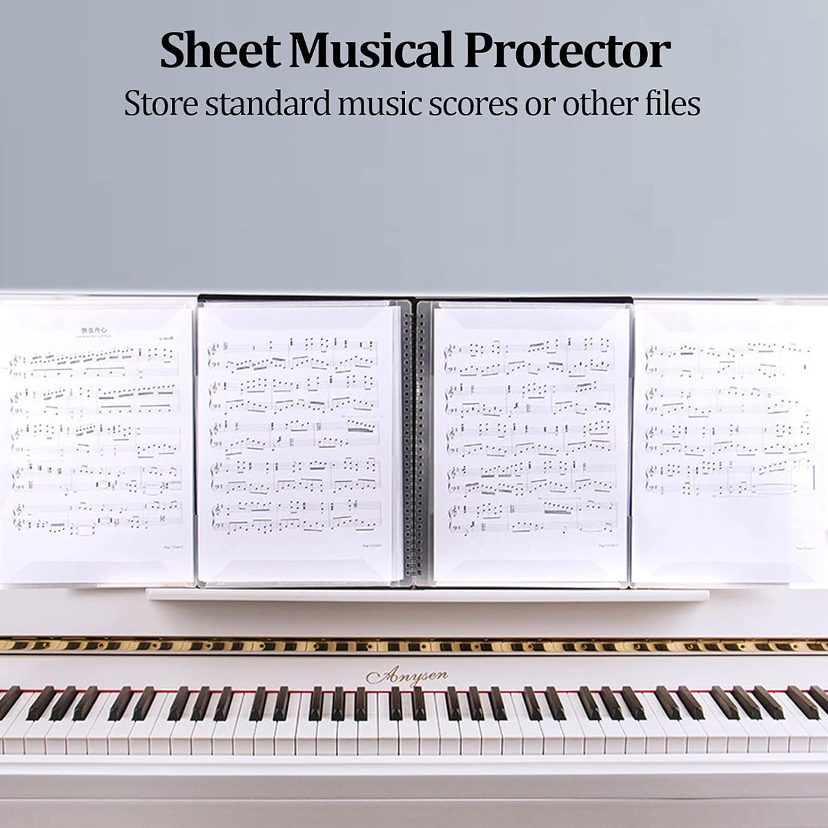 A4 Sheet Music Binder with Adjustable Pages