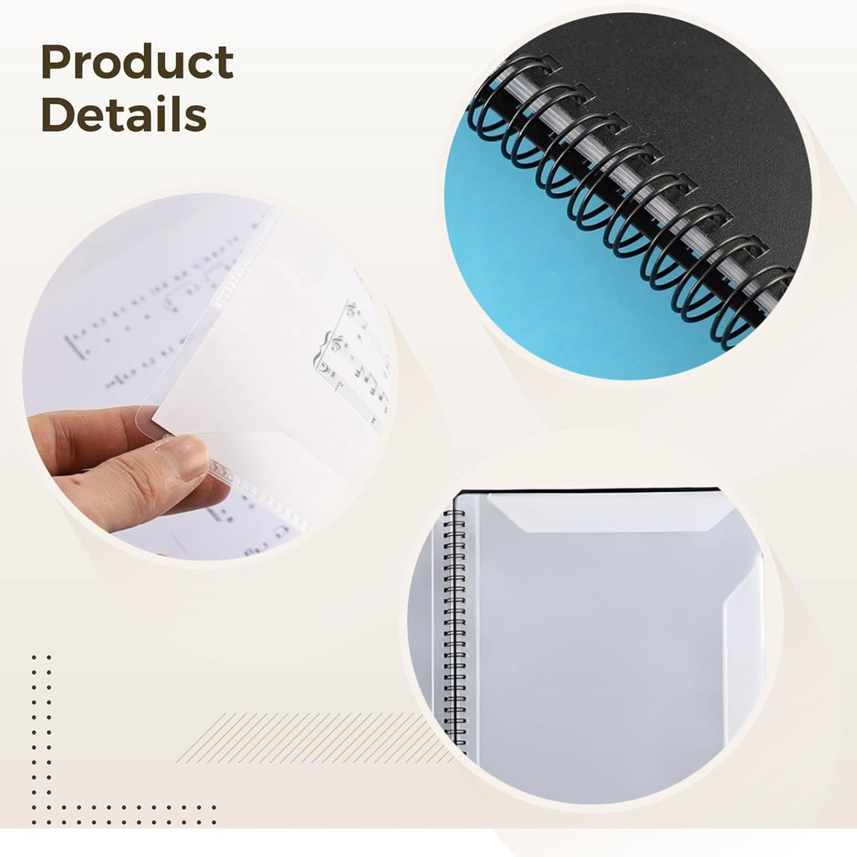 A4 Sheet Music Binder with Adjustable Pages