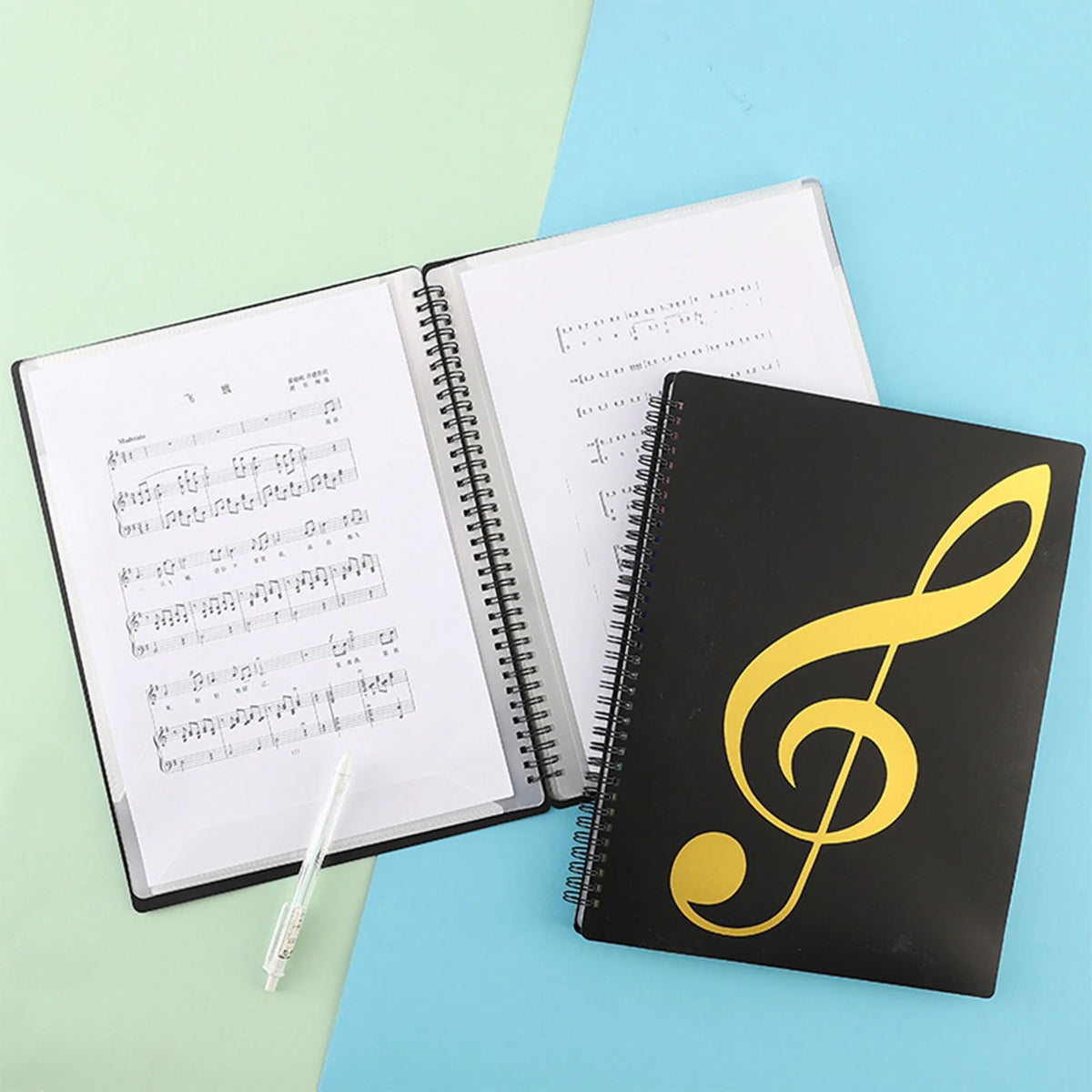 A4 Sheet Music Binder with Adjustable Pages