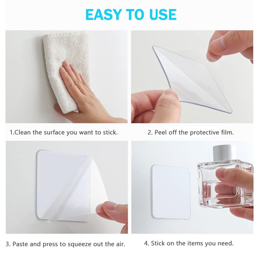 Nano Double-Sided Clear Gel Tape 6×6cm Reusable Traceless Adhesive Pad