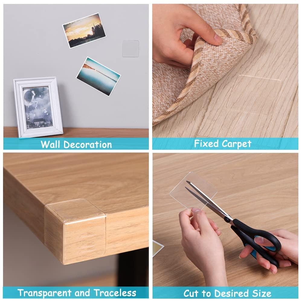 Nano Double-Sided Clear Gel Tape 6×6cm Reusable Traceless Adhesive Pad