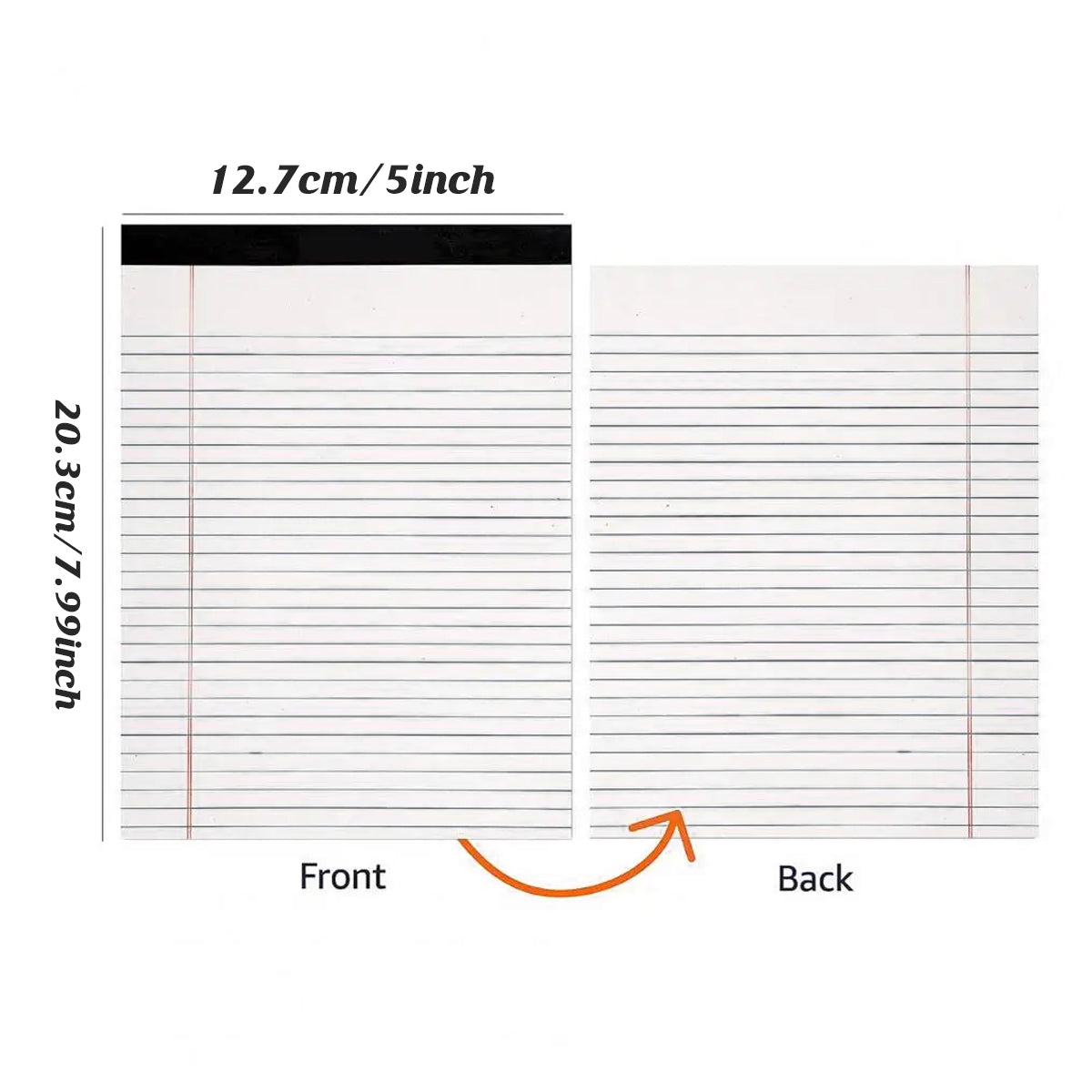 4 Pcs Tearable Lined Notepad Set | Colourful Memo Pad with 200 Sheets