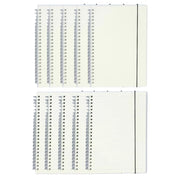 10 Pcs Spiral Notebooks Blank and Lined Coil Waterproof Cover