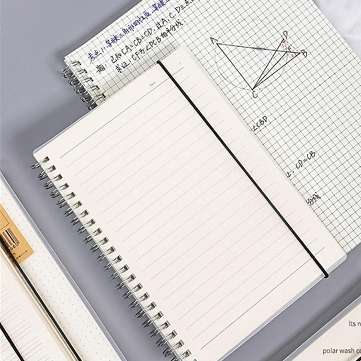 10 Pcs Spiral Notebooks Blank and Lined Coil Waterproof Cover