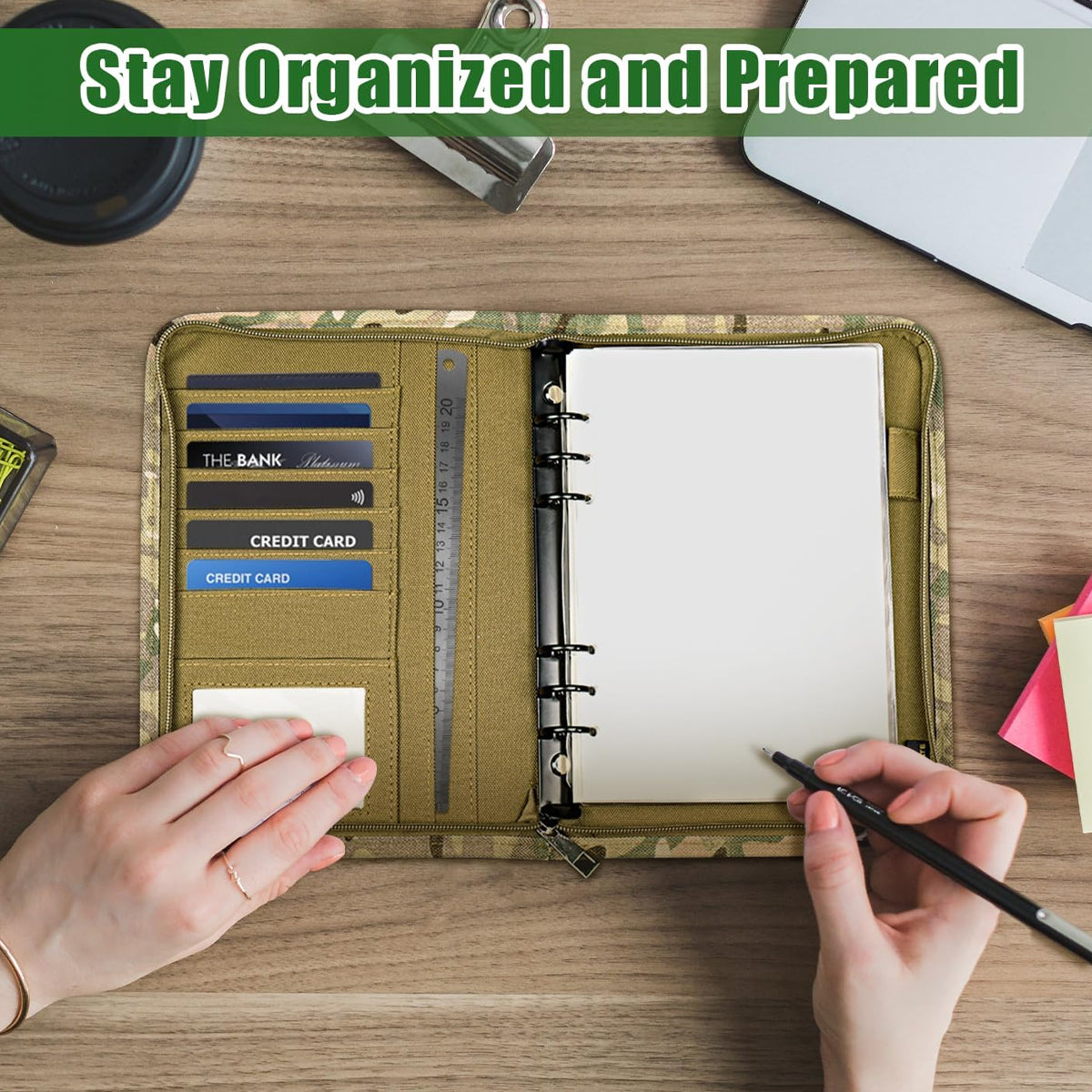 Outdoor Tactical Notebook Cover with A6 Binder