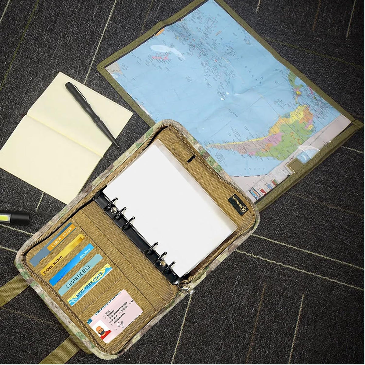 Outdoor Tactical Notebook Cover with A6 Binder