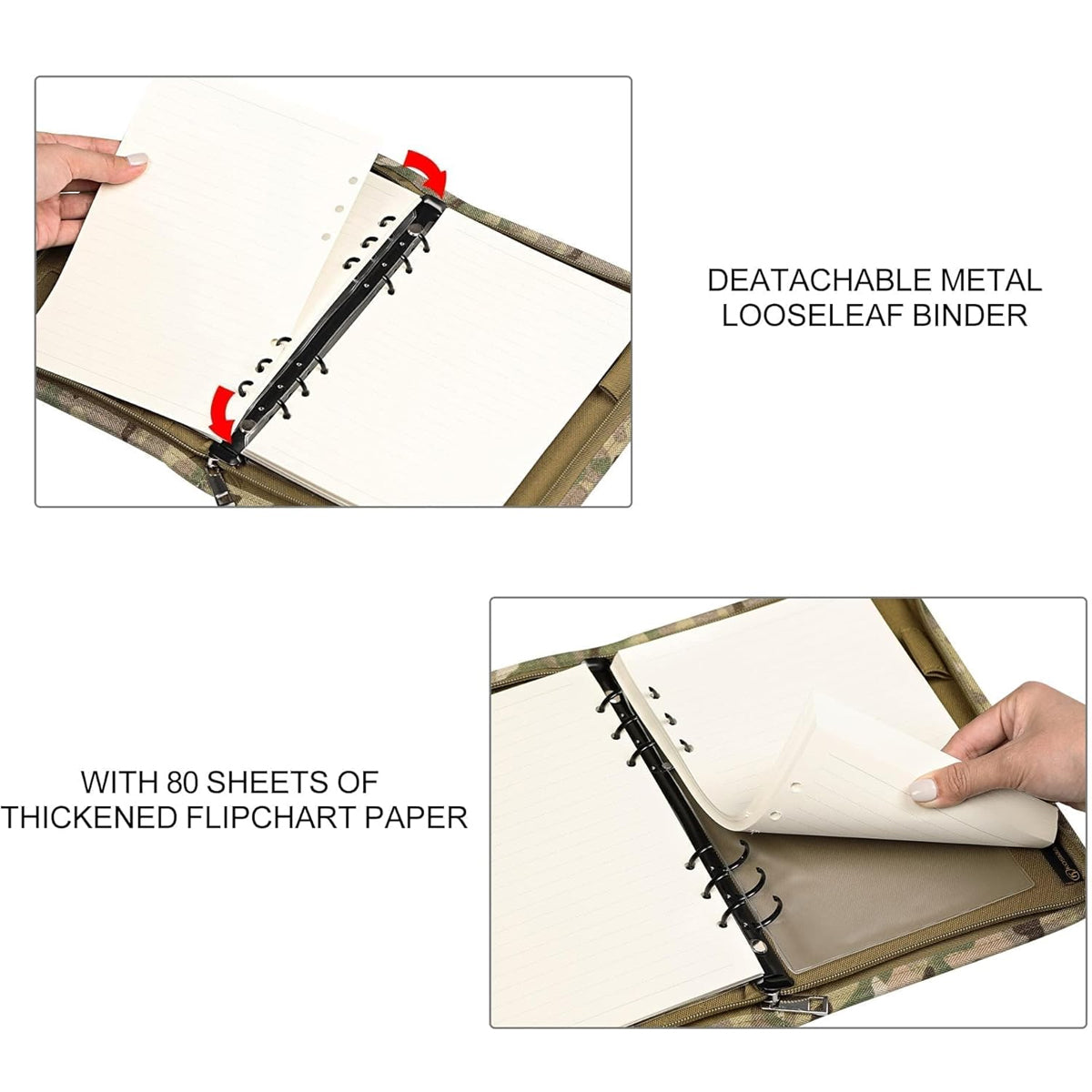 Outdoor Tactical Notebook Cover with A6 Binder